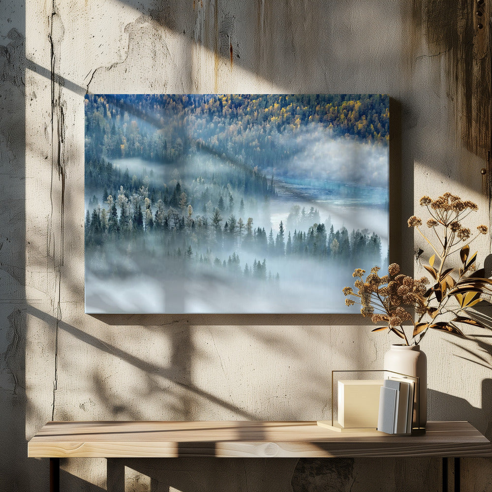 Magic Bay by Hua Zhu | Misty Forest Landscape, Large Canvas Wall Art Print | Artsy Earth