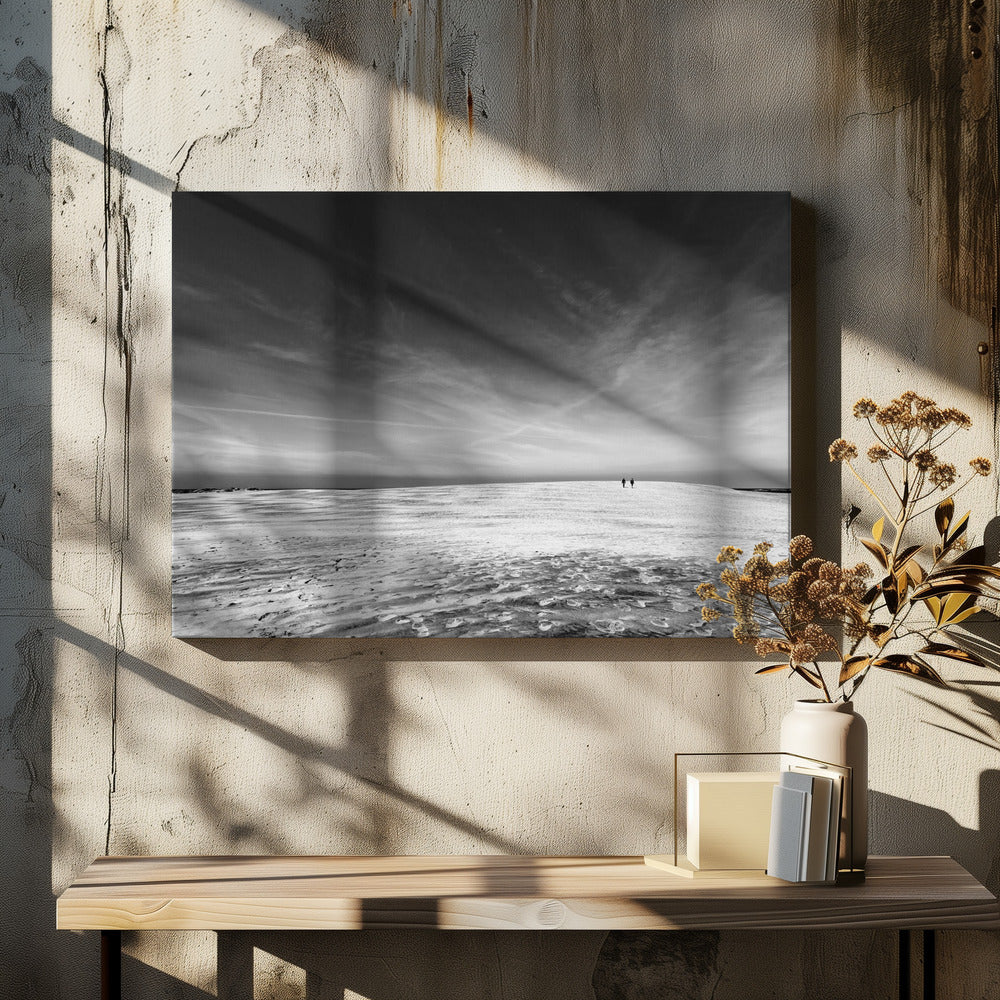 Partnership by Leif Løndal | Couple Winter Walk, Large Canvas Wall Art Print | Artsy Earth