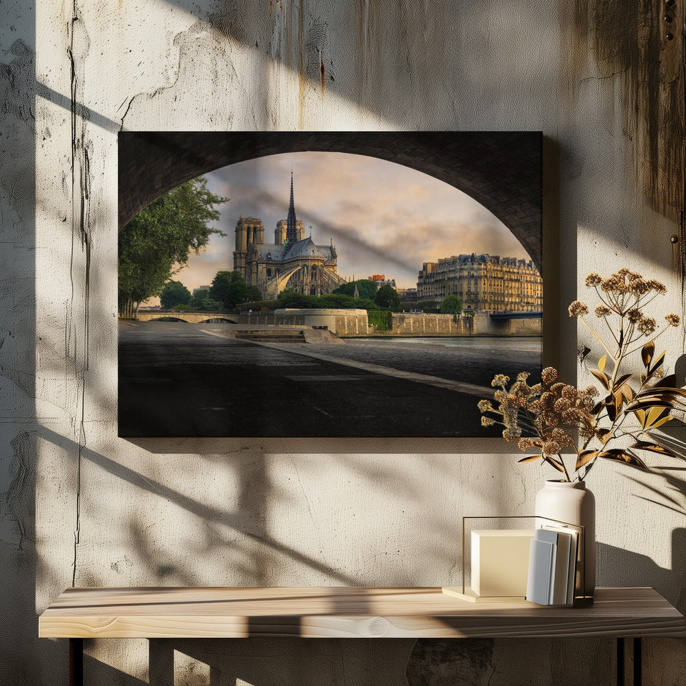 Early Paris by Brad Jones | Notre Dame Cathedral, Large Canvas Wall Art Print | Artsy Earth