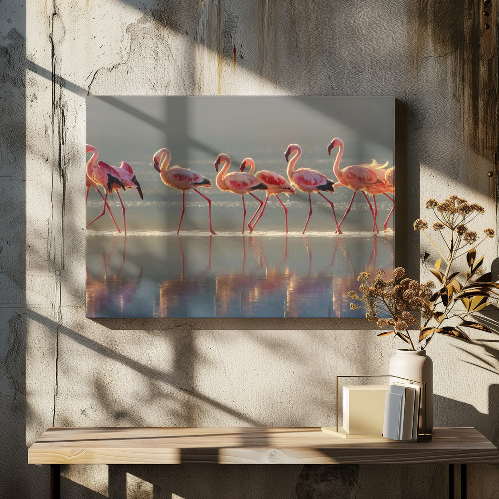 Pink Flamingo by Phillip Chang | Wildlife Nature Birds, Large Canvas Wall Art Print | Artsy Earth