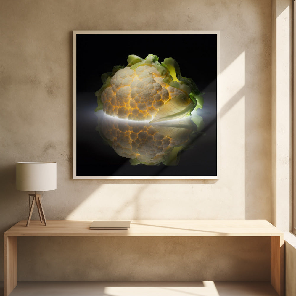 Glowing Cauliflower by Wieteke De Kogel | Backlit Vegetable Still Life, Large Canvas Wall Art Print | Artsy Earth