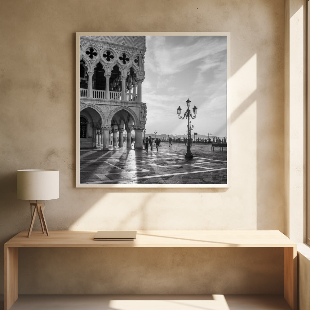 Early Morning Venice by Nigel Snape | Historic Palace Architecture, Large Canvas Wall Art Print | Artsy Earth