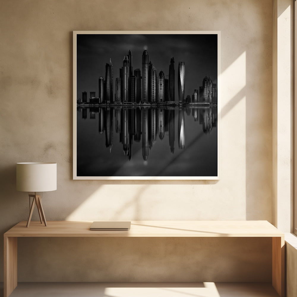 Dubai Marina Skyline by Mohammed Shamaa | Modern Urban Architecture, Large Canvas Wall Art Print | Artsy Earth