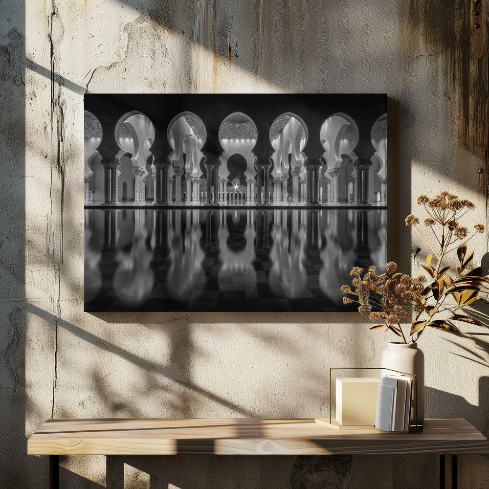 Oriental Night by Ahmed Thabet | Islamic Architecture Reflection, Large Canvas Wall Art Print | Artsy Earth