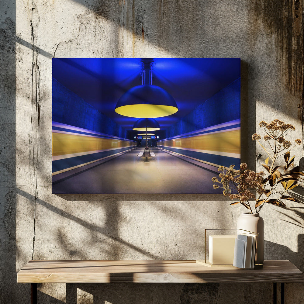 Underground Lights by Iván Ferrero | Subway Station Architecture, Large Canvas Wall Art Print | Artsy Earth