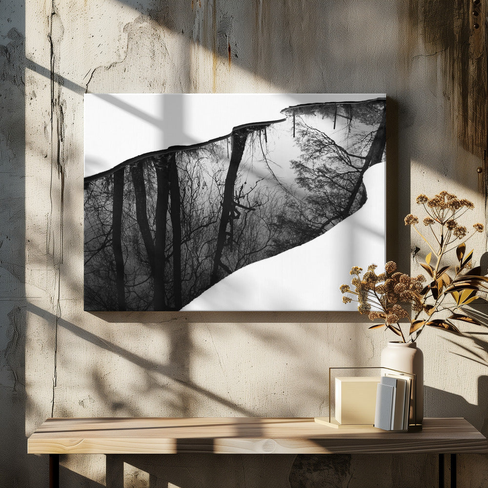 Riverside by Leif Westling | Winter Forest Stream, Large Canvas Wall Art Print | Artsy Earth