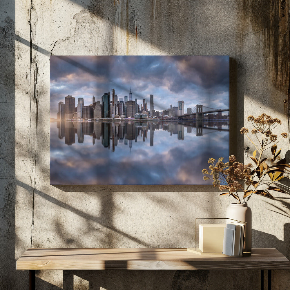 NY NY by Carlos F. Turienzo | Manhattan Skyline Sunset, Large Canvas Wall Art Print | Artsy Earth