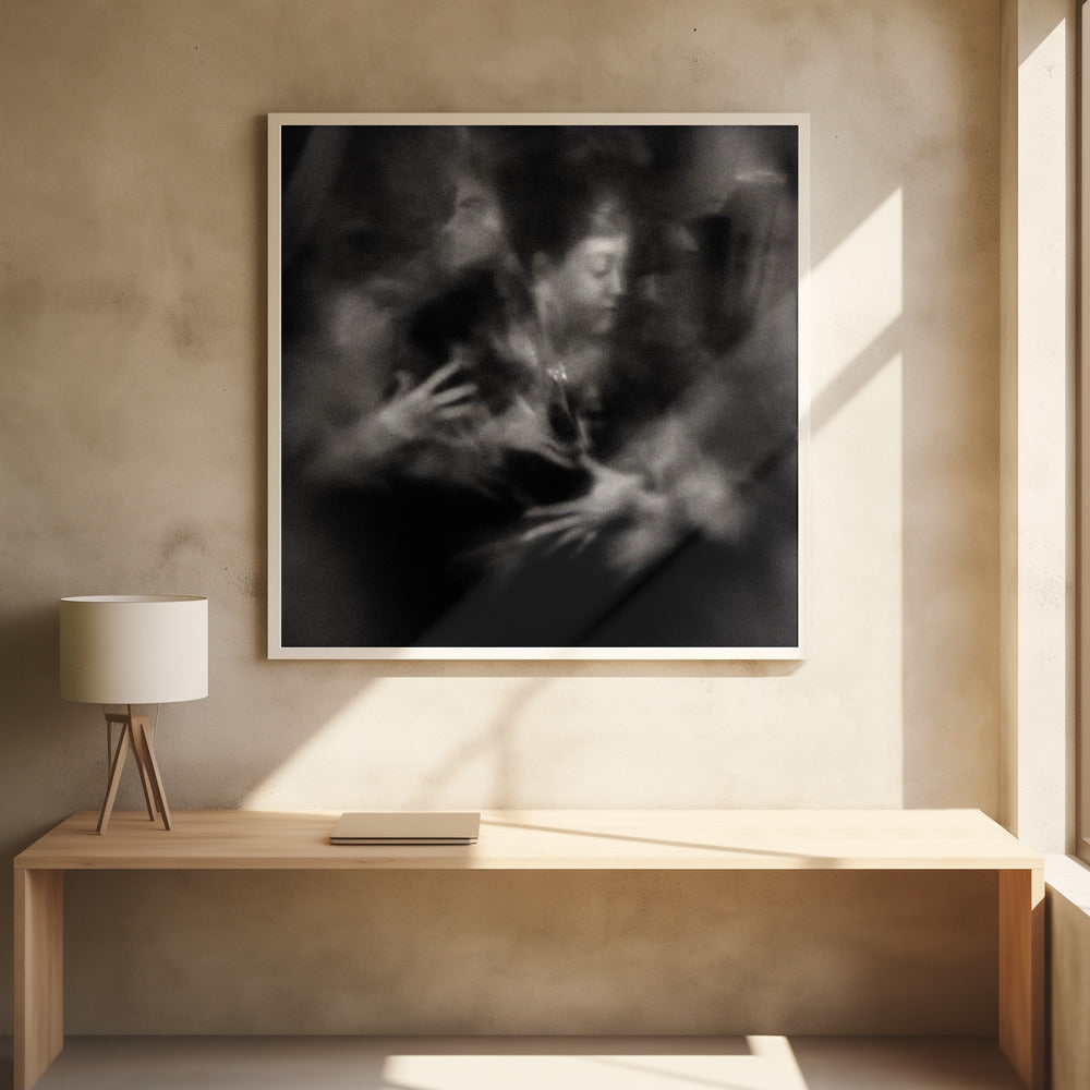 Blurred Portrait Art by Yuri Shepelev | Black And White Portrait, Large Canvas Wall Art Print | Artsy Earth