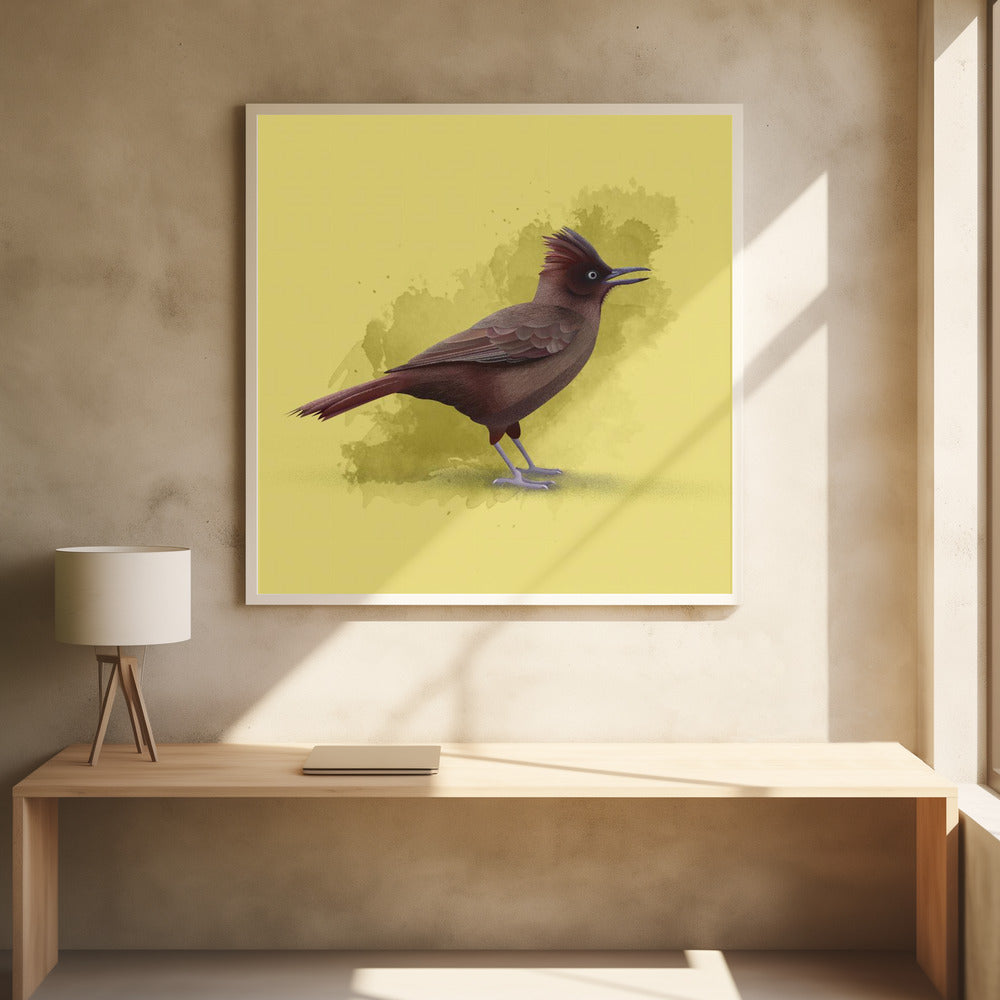 Brown Bird Art by Franco Caballero | Wildlife Bird Illustration, Large Canvas Wall Art Print | Artsy Earth