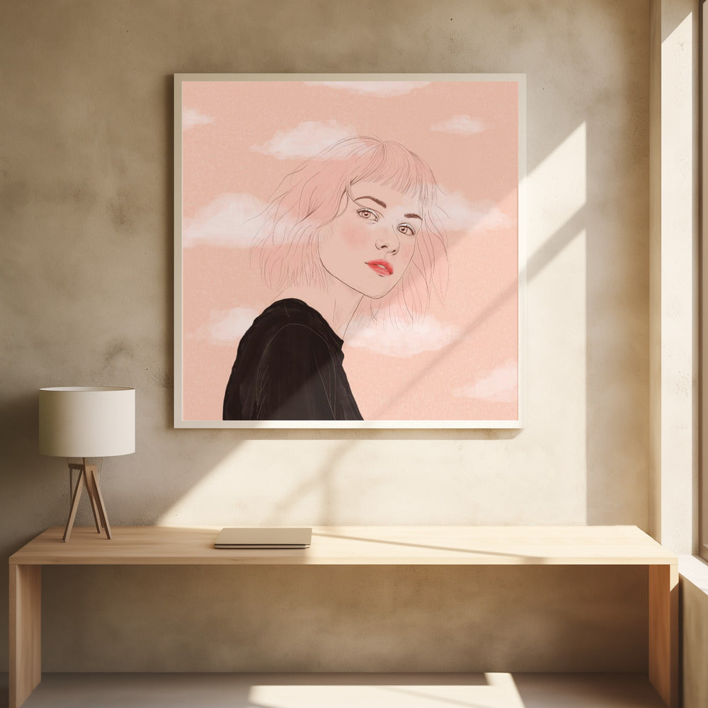 Head in the Clouds by Petra Holíková | Dreamy Beauty Portrait, Large Canvas Wall Art Print | Artsy Earth