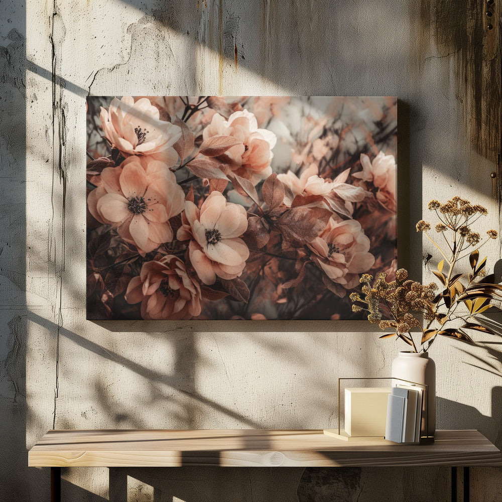 Coral Wild Peony by Treechild | Botanical Floral Art, Large Canvas Wall Art Print | Artsy Earth