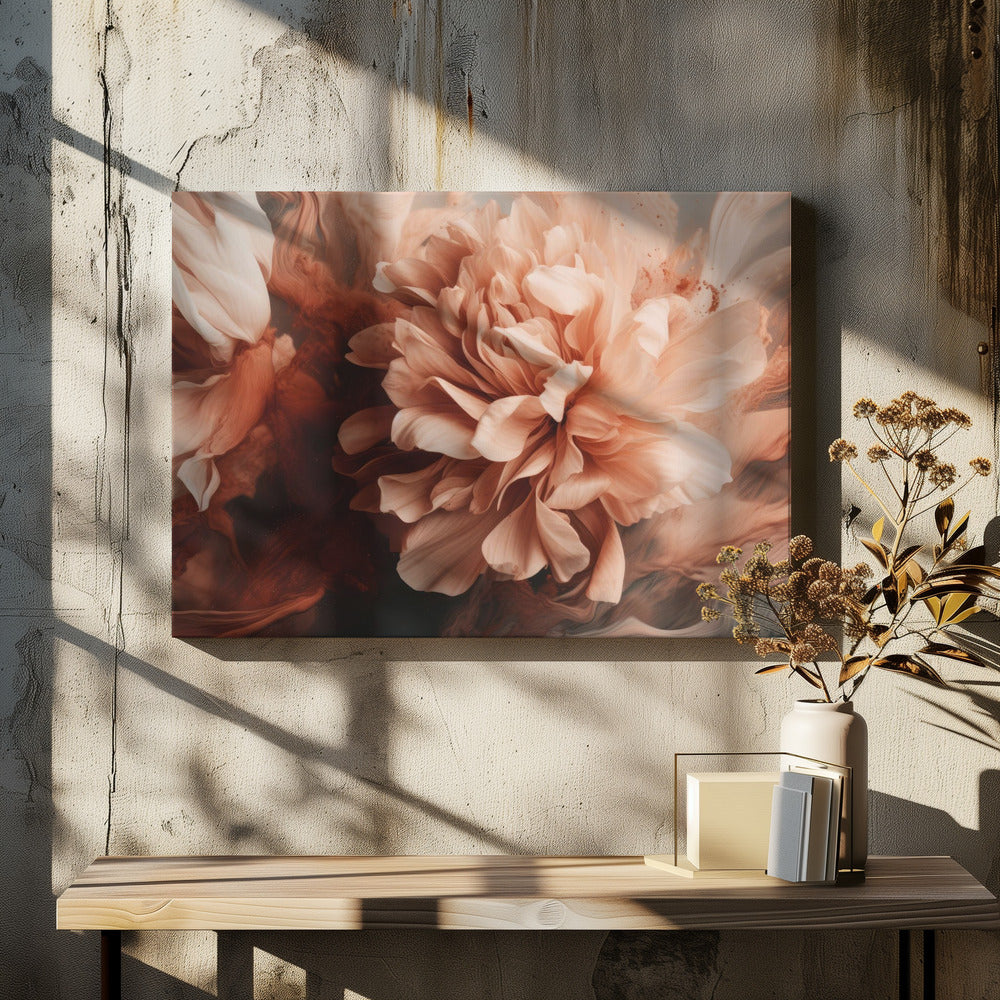 Splashed Peony by Treechild | Floral Pastel Botanical, Large Canvas Wall Art Print | Artsy Earth