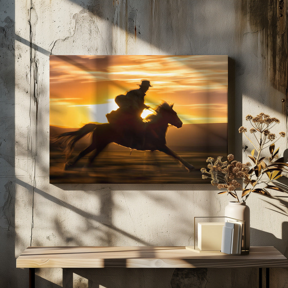 Chasing Hope by Amandalee | Wild West Cowboy, Large Canvas Wall Art Print | Artsy Earth