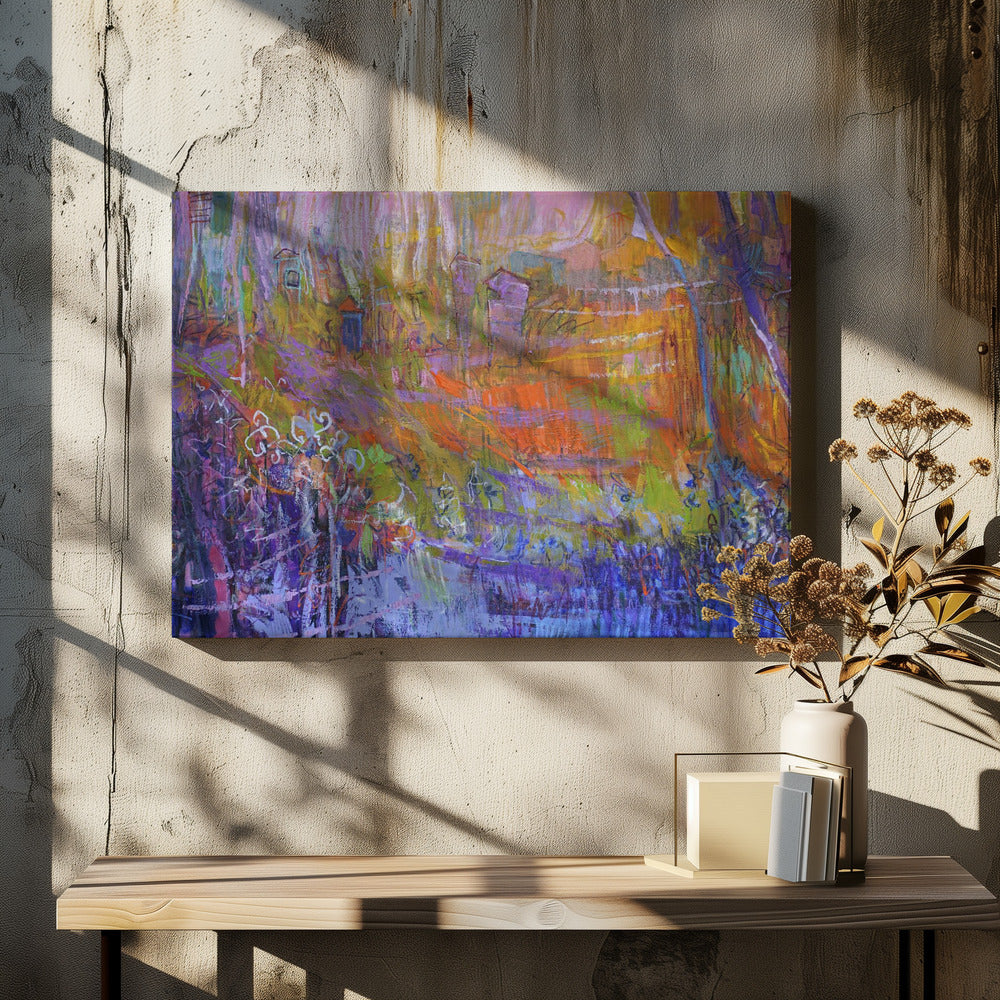 Nocturne Secret Garden by Dorothy Fagan | Abstract Painted Texture, Large Canvas Wall Art Print | Artsy Earth