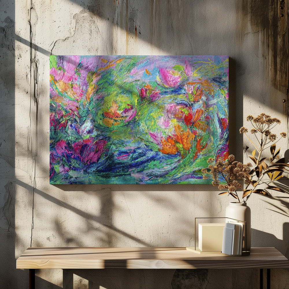 Shimmering Petals by Dorothy Fagan | Abstract Floral Painting, Large Canvas Wall Art Print | Artsy Earth