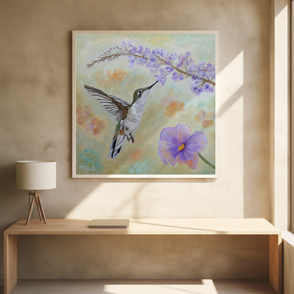 Gracious Moment by Angeles M. Pomata | Pastel Bird Painting, Large Canvas Wall Art Print | Artsy Earth