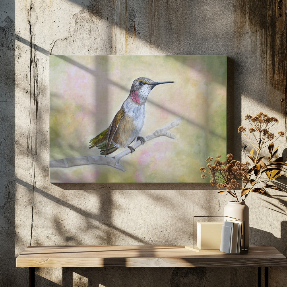 Like a Youthful Blush by Angeles M. Pomata | Painted Bird Nature, Large Canvas Wall Art Print | Artsy Earth