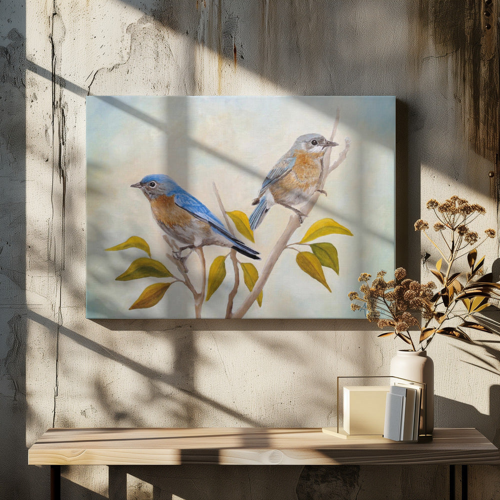 Stillness of Heart by Angeles M. Pomata | Watercolor Bird Nature, Large Canvas Wall Art Print | Artsy Earth