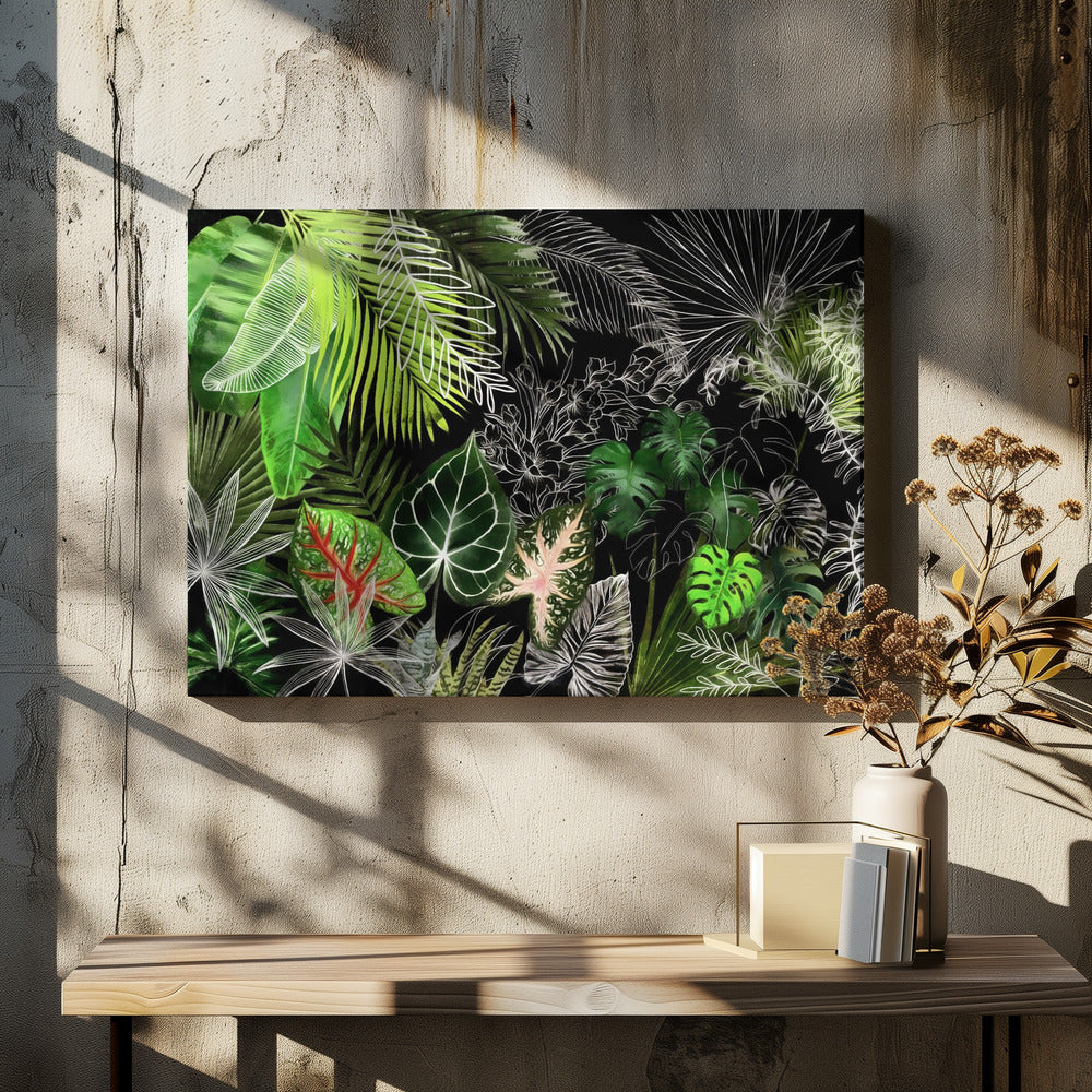 Tropical Foliage by Amini54 | Botanical Jungle Plants, Large Canvas Wall Art Print | Artsy Earth