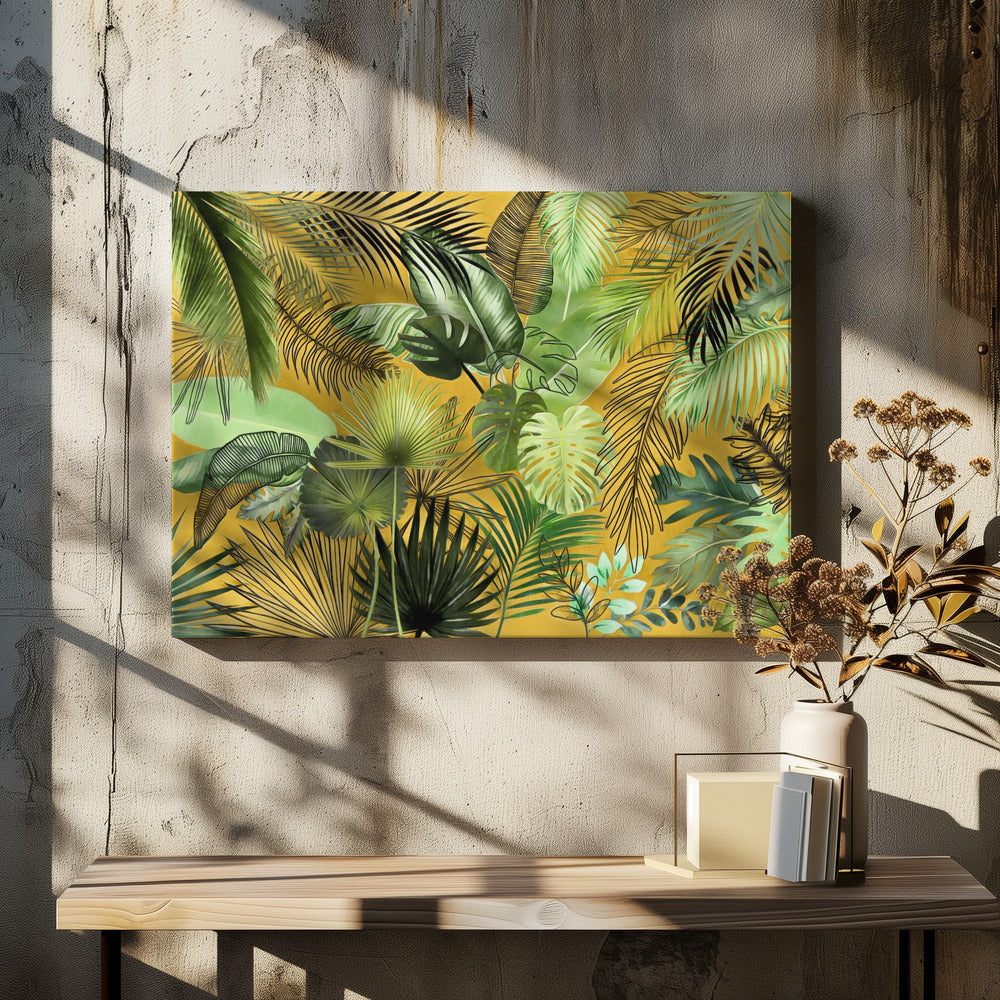 Tropical Foliage by Amini54 | Botanical Jungle Plants, Large Canvas Wall Art Print | Artsy Earth