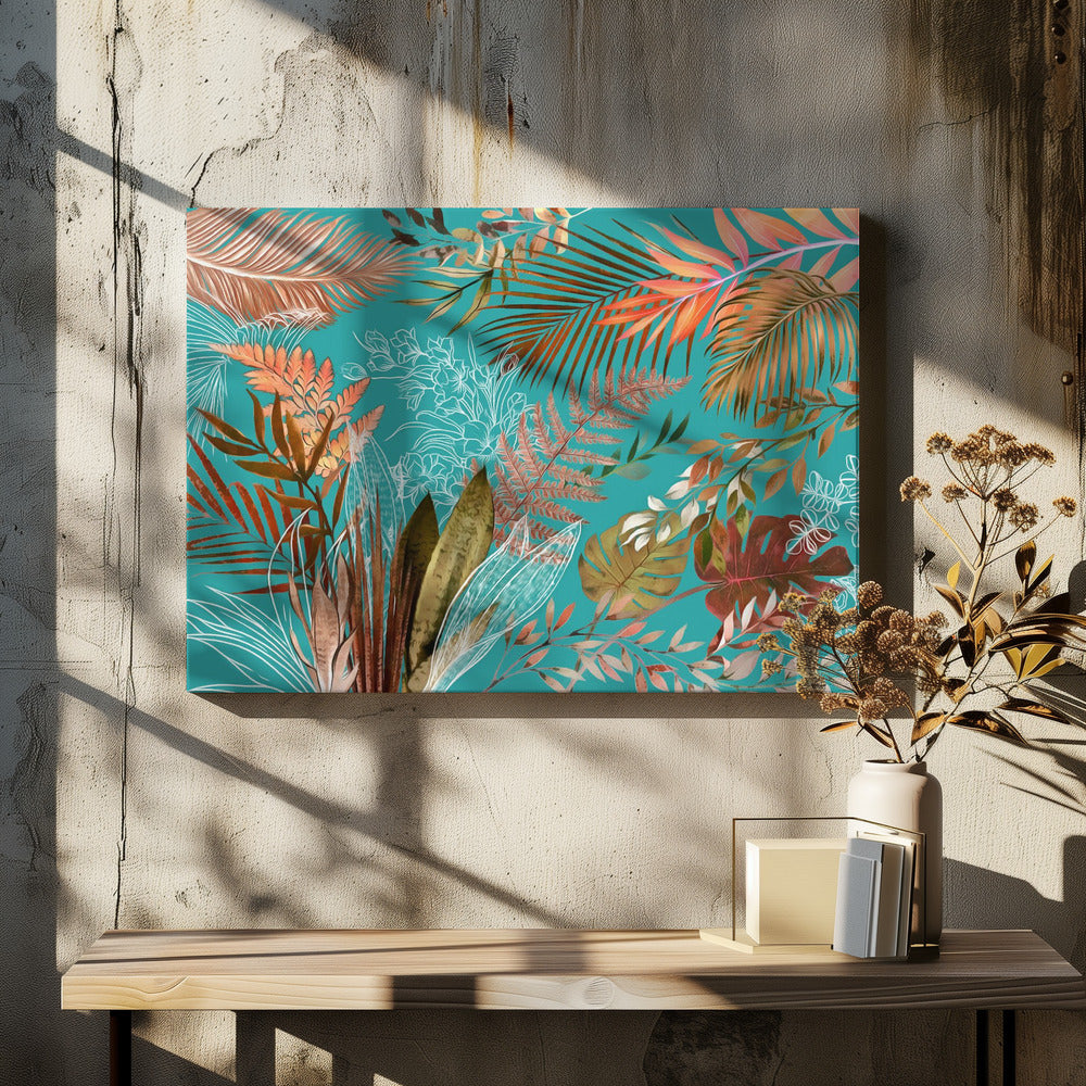 Tropical Foliage by Amini54 | Botanical Jungle Plants, Large Canvas Wall Art Print | Artsy Earth