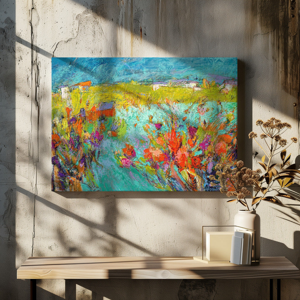 Heartland Blooming by Dorothy Fagan | Floral Garden Abstraction, Large Canvas Wall Art Print | Artsy Earth