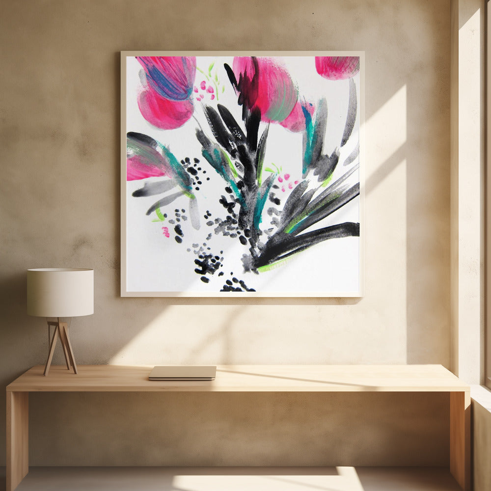 Joy Floral I by Christine Lindstrom | Painted Floral Art, Large Canvas Wall Art Print | Artsy Earth