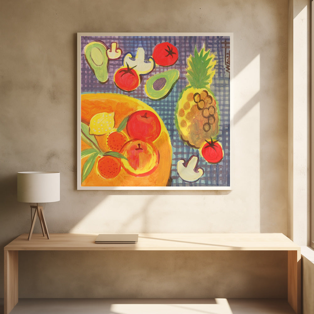 Still Life by Marina Gorkaeva | Fresh Fruits Vegetables, Large Canvas Wall Art Print | Artsy Earth