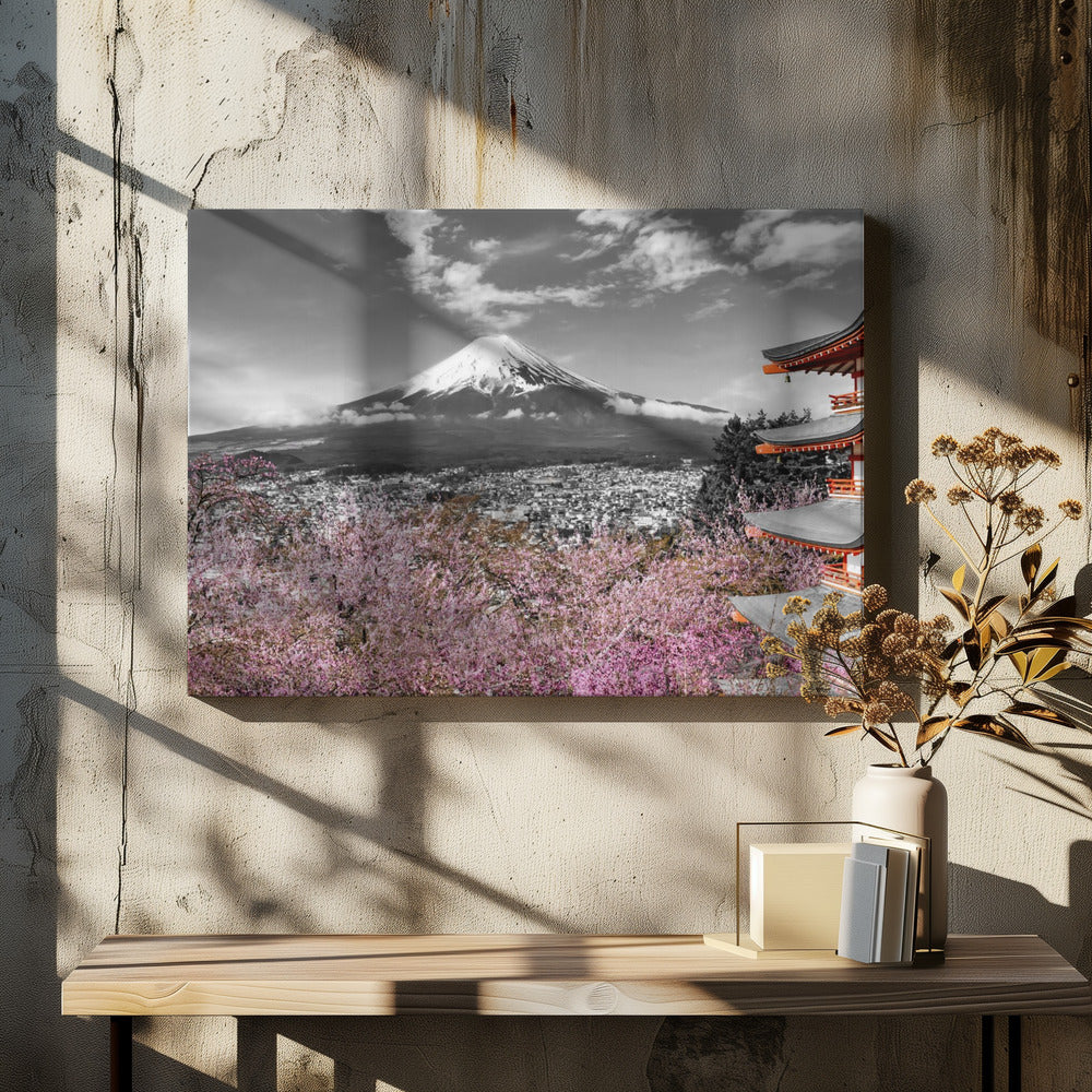 Mount Fuji Pagoda View by Melanie Viola | Japanese Landscape Photography, Large Canvas Wall Art Print | Artsy Earth