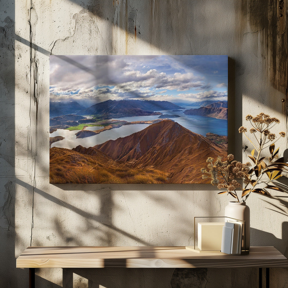 Roy's Peak by Yan Zhang | Mountain Lake Panorama, Large Canvas Wall Art Print | Artsy Earth