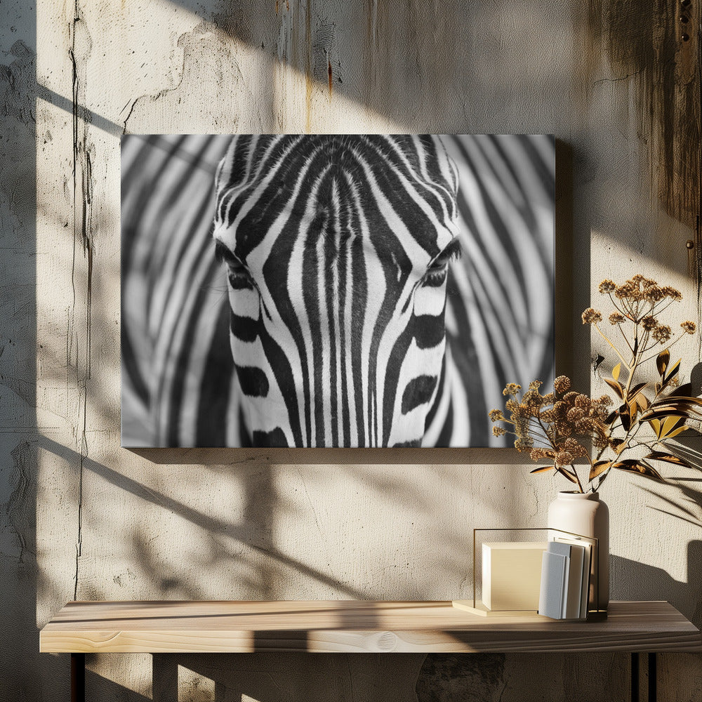 Abstract Zebra Art by Hesham Alhumaid | Black White Pattern, Large Canvas Wall Art Print | Artsy Earth