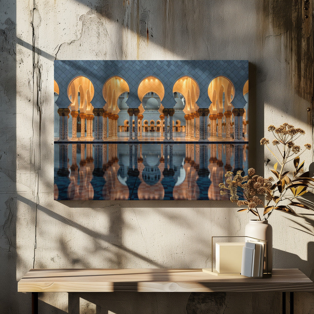 Reflections by Stefan Schilbe | Sacred Mosque Reflection, Large Canvas Wall Art Print | Artsy Earth