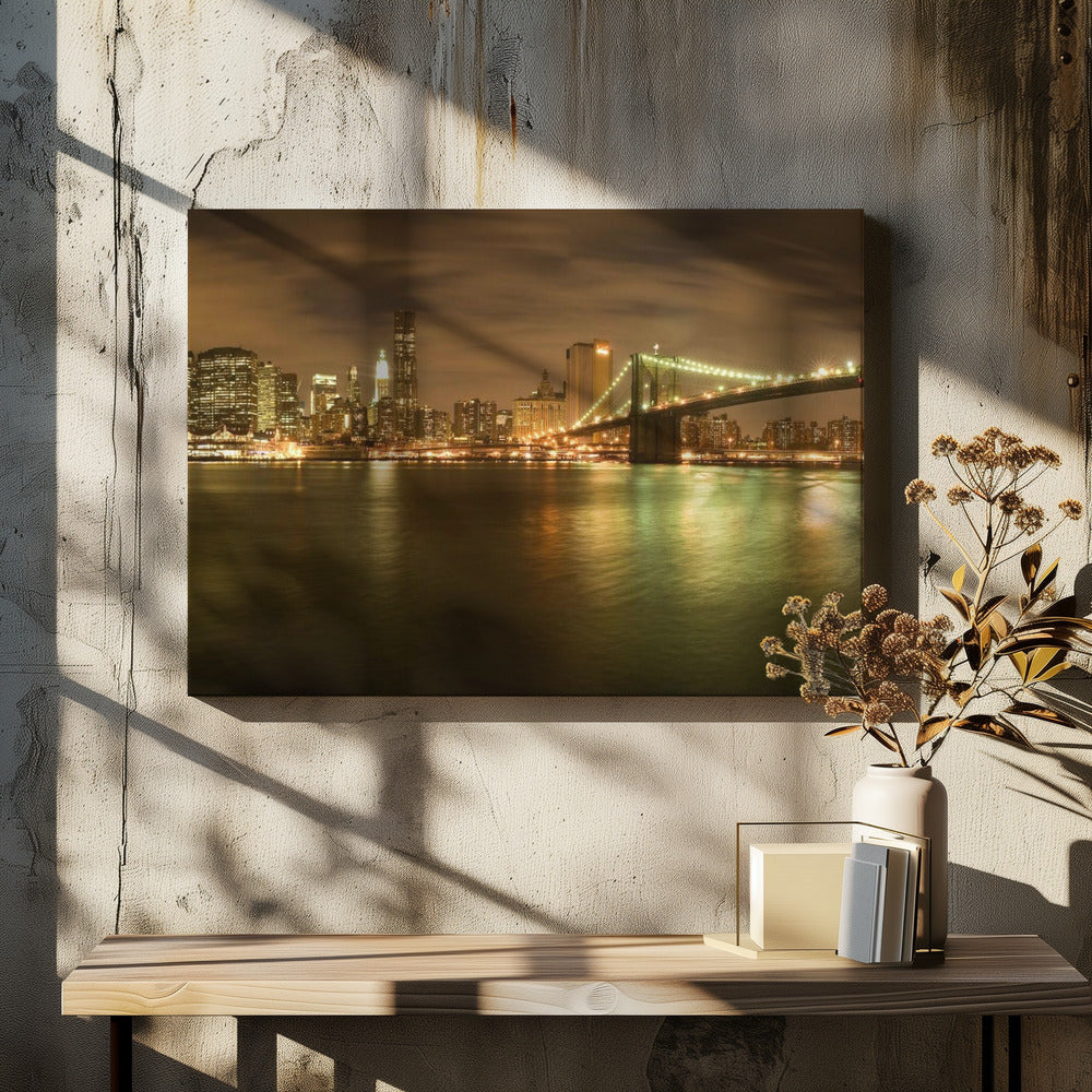 New York Skyline by Shubhra Pandit | Urban Cityscape Panorama, Large Canvas Wall Art Print | Artsy Earth