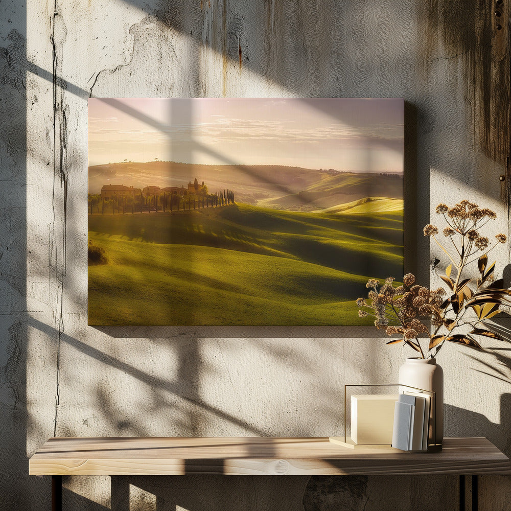 Waves of Light by Javier De La Torre | Tuscan Landscape Panorama, Large Canvas Wall Art Print | Artsy Earth