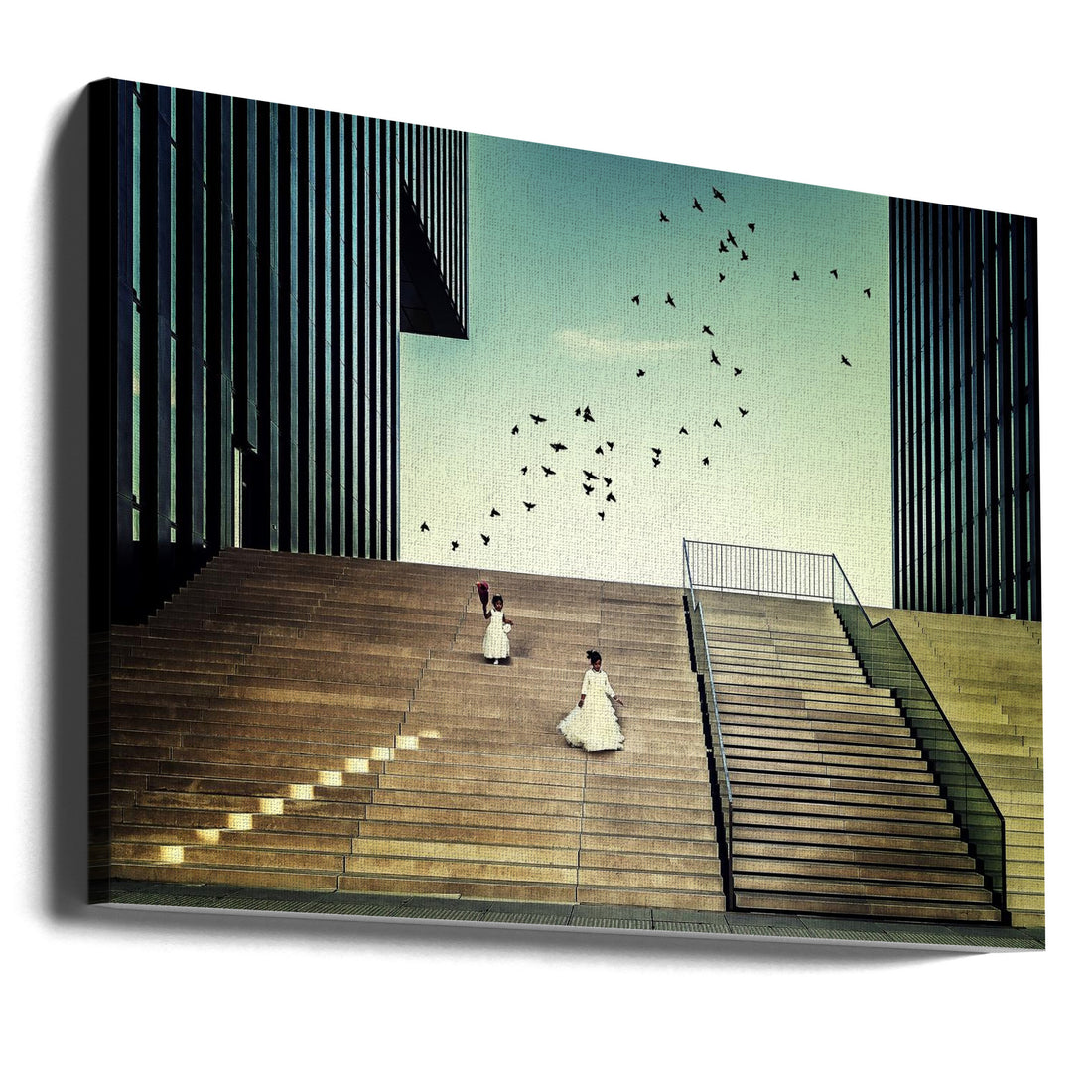 Free Like a Bird by Dennis Mohrmann | Urban Freedom Staircase, Large Canvas Wall Art Print | Artsy Earth