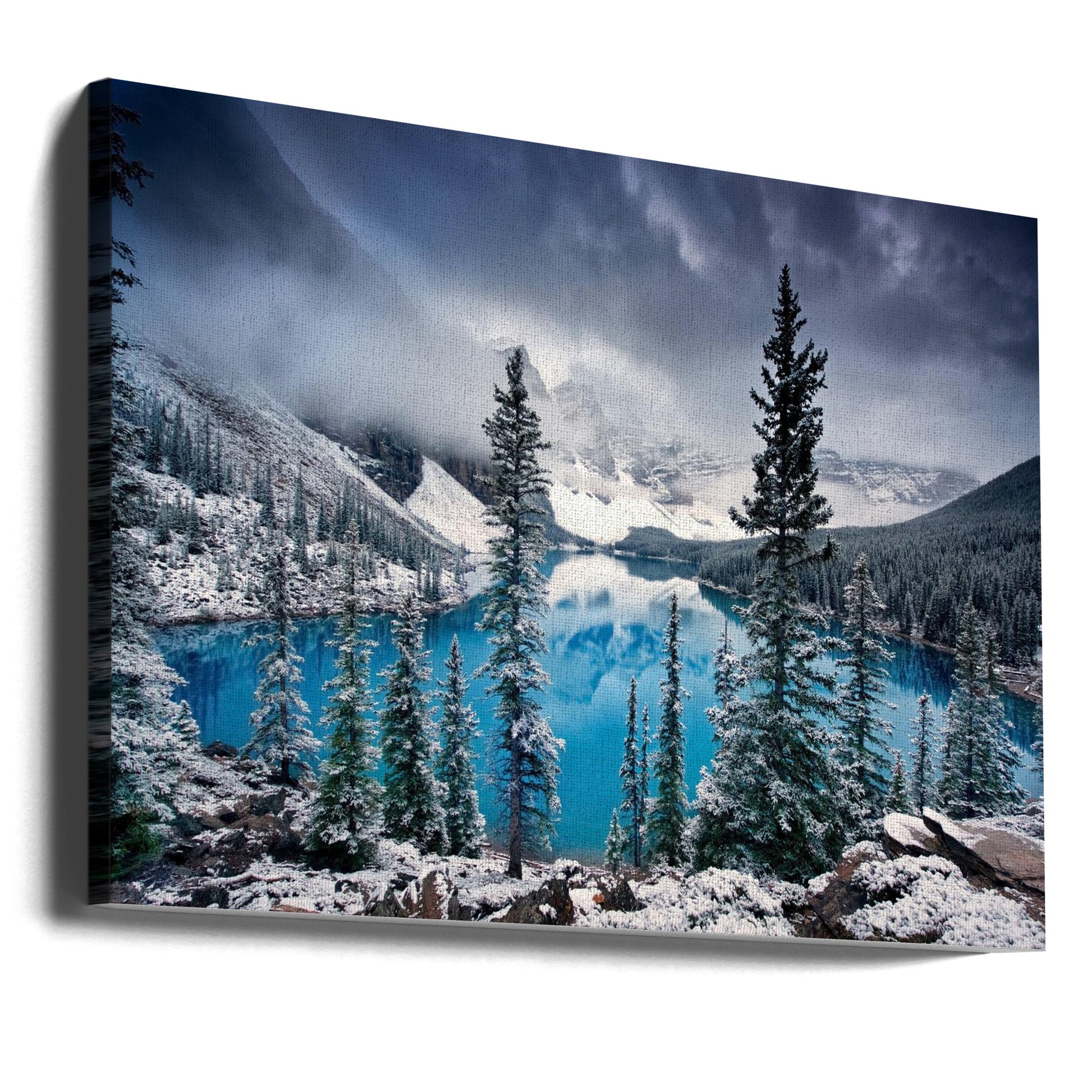 Morning Blues by Trevor Cole | Alpine Lake Landscape, Large Canvas Wall Art Print | Artsy Earth