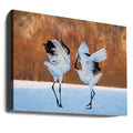 The Dance of Love by C. Mei | Dancing Red Crowned Cranes, Large Canvas Wall Art Print | Artsy Earth