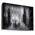 Christmas in the City by Roswitha Schleicher-schwarz | Snowy Urban Christmas, Large Canvas Wall Art Print | Artsy Earth