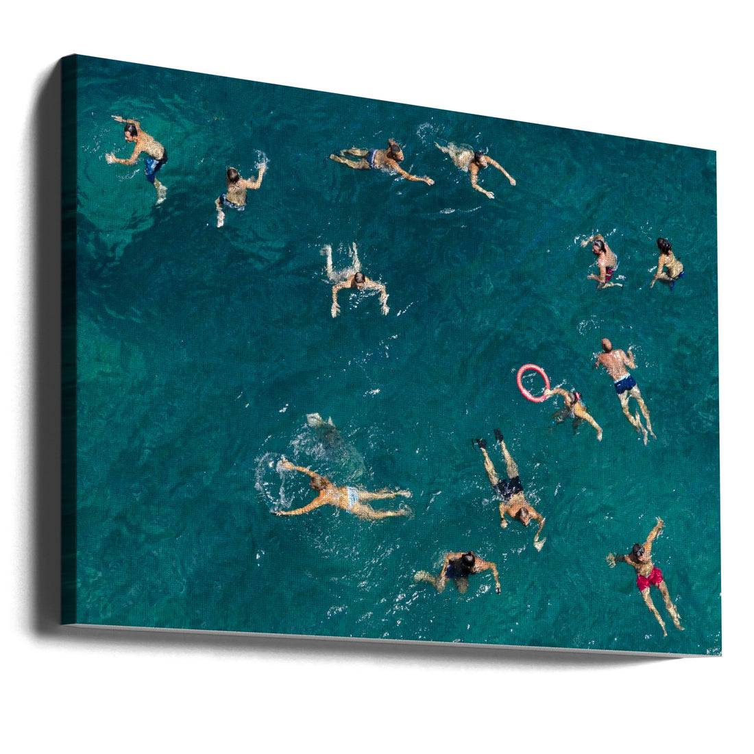 Blue Water Swim by Carlo Tonti | Summer Beach Paradise, Large Canvas Wall Art Print | Artsy Earth