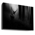 Forest Stag by Doris Reindl | Wildlife Nature Monochrome, Large Canvas Wall Art Print | Artsy Earth