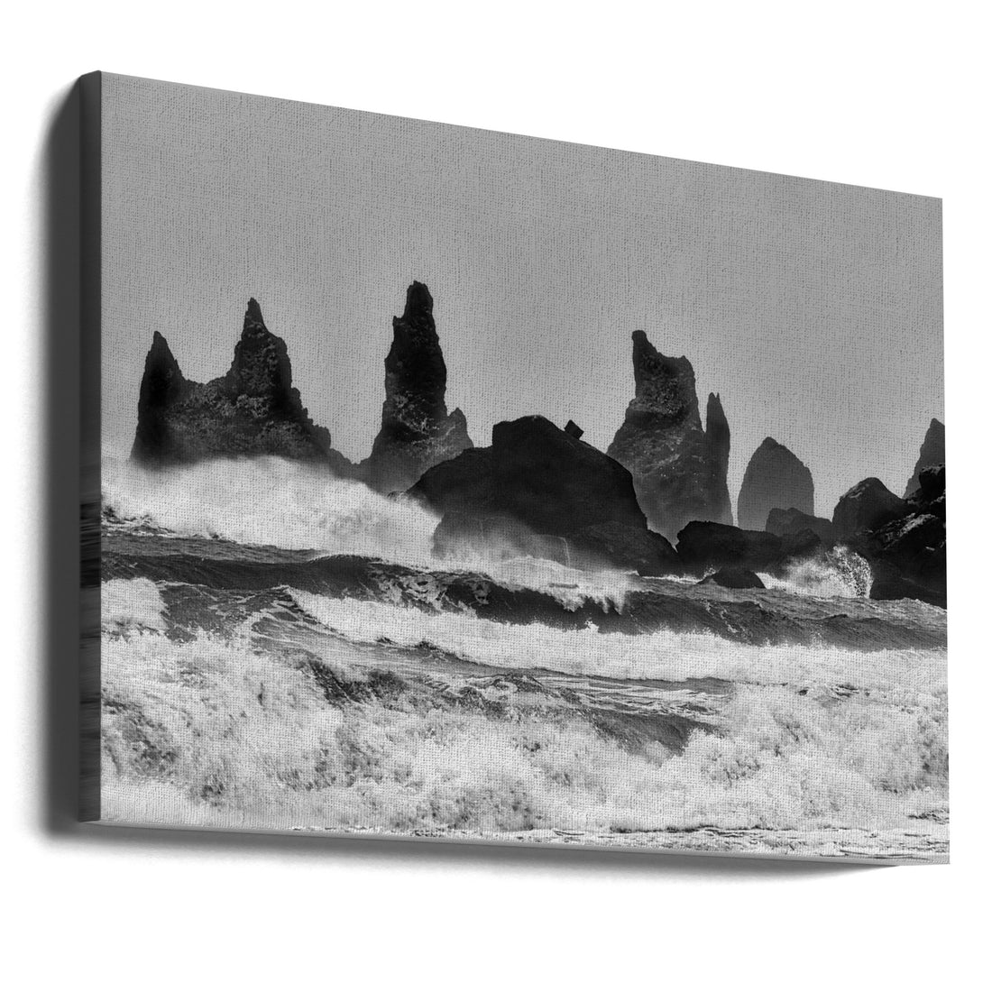 Stormy Beach by Alfred Forns | Coastal Storm Waves, Large Canvas Wall Art Print | Artsy Earth