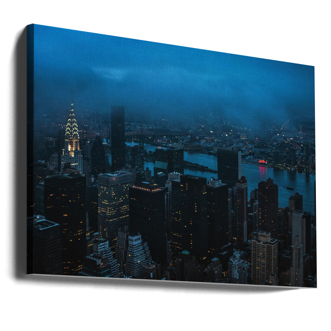 rainy day in the city by Pavol Stranak | Nyc Cityscape Weather, Large Canvas Wall Art Print | Artsy Earth