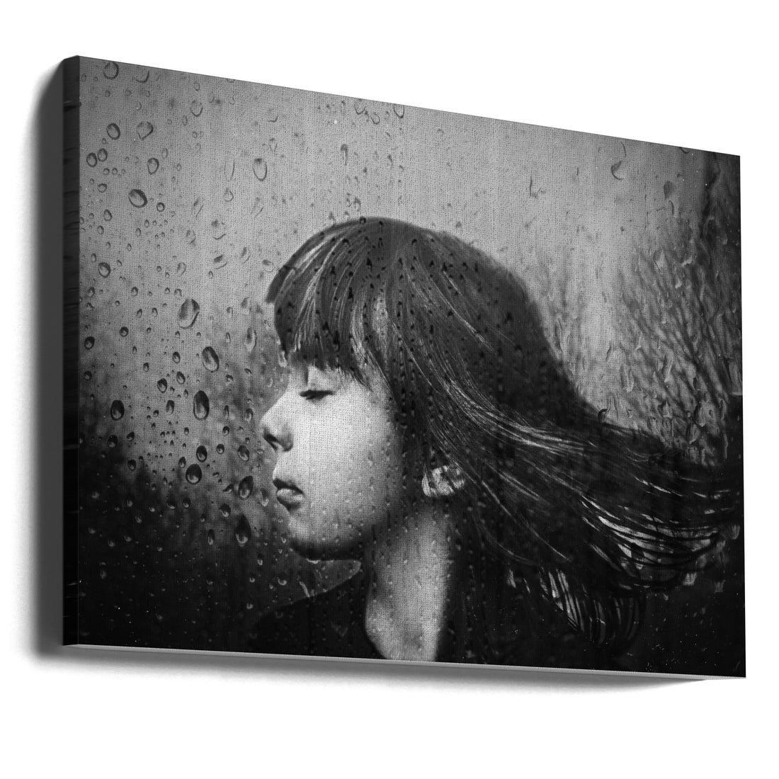 Windy Portrait by Desislava Ignatova | Rainy Window Portrait, Large Canvas Wall Art Print | Artsy Earth