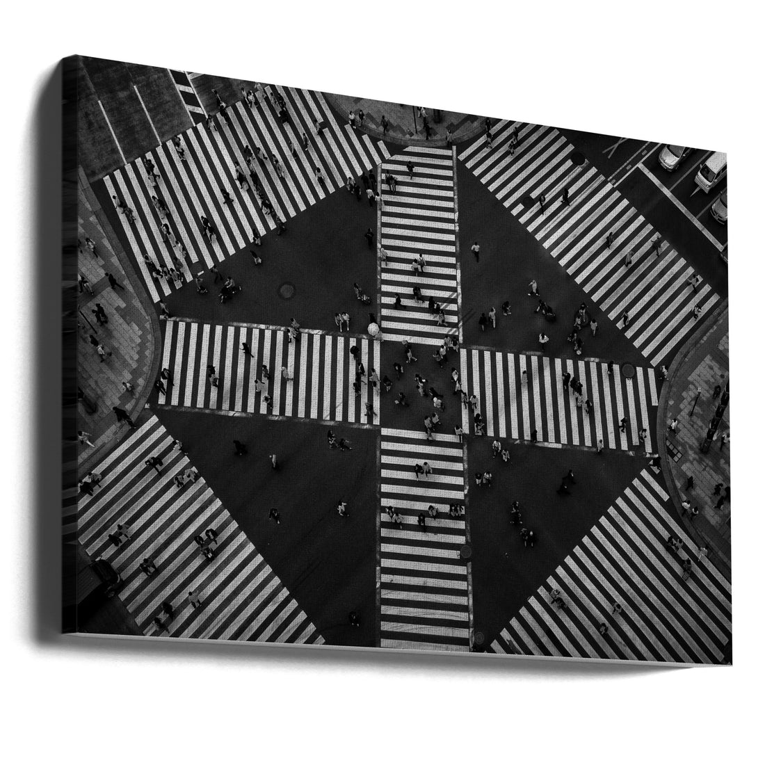 People Crossing by Koji Tajima | Urban Zebra Crossing, Large Canvas Wall Art Print | Artsy Earth