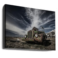 The Old Russian Jeep by Bragi Ingibergsson - Brin | Abandoned Rusty Vehicle, Large Canvas Wall Art Print | Artsy Earth