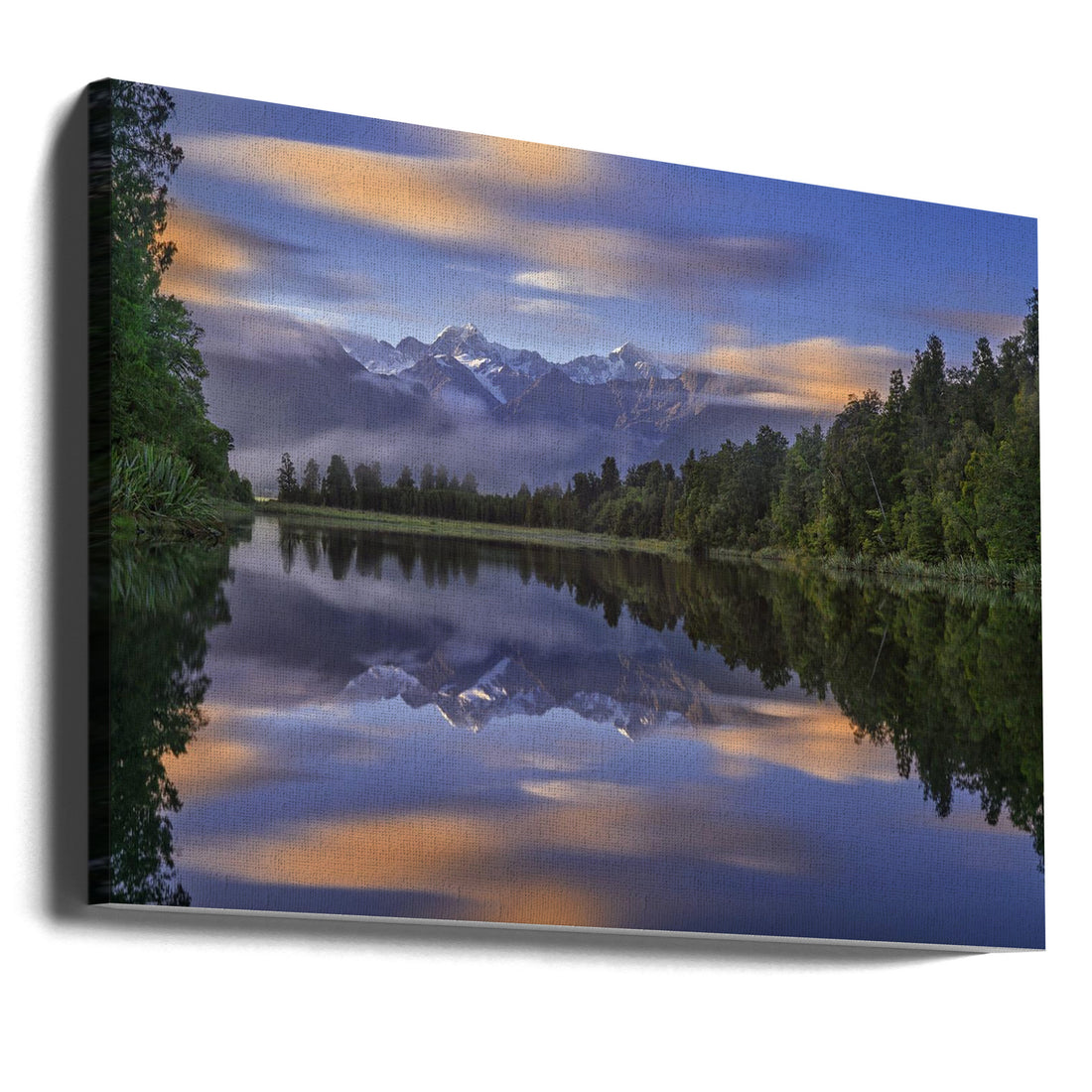 Lake Matheson by Hua Zhu | Mirror Lake Reflection, Large Canvas Wall Art Print | Artsy Earth