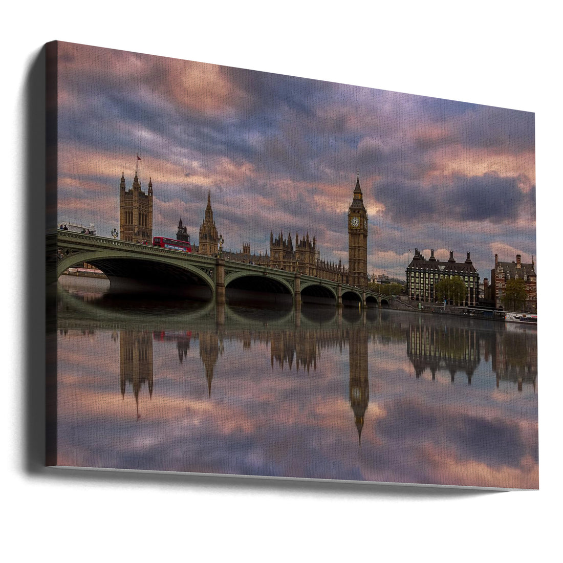 A Sunset To Remember by Ahmed Lashin | London Thames Sunset, Large Canvas Wall Art Print | Artsy Earth