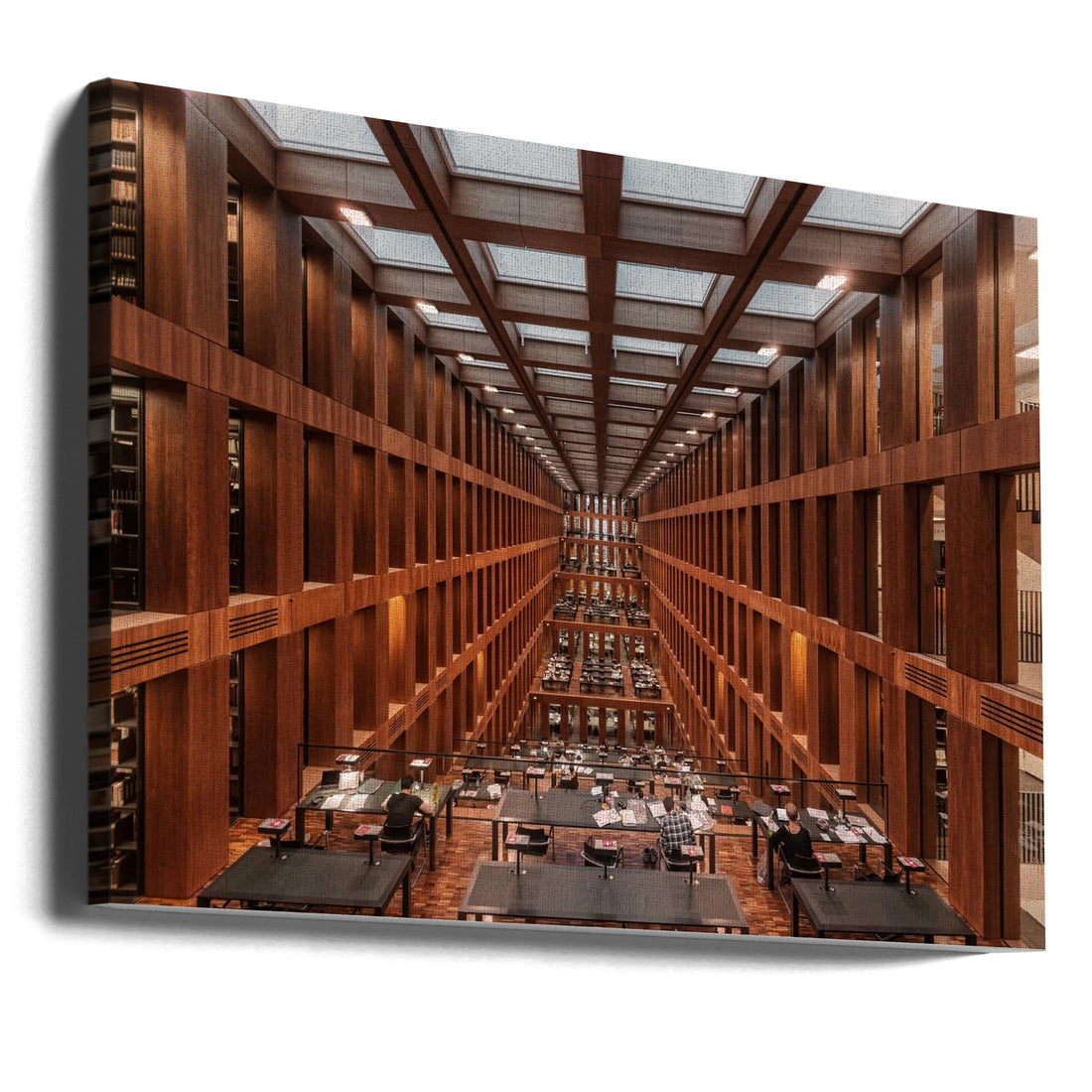 Modern Library Berlin by Massimo Cuomo | University Architecture Study, Large Canvas Wall Art Print | Artsy Earth