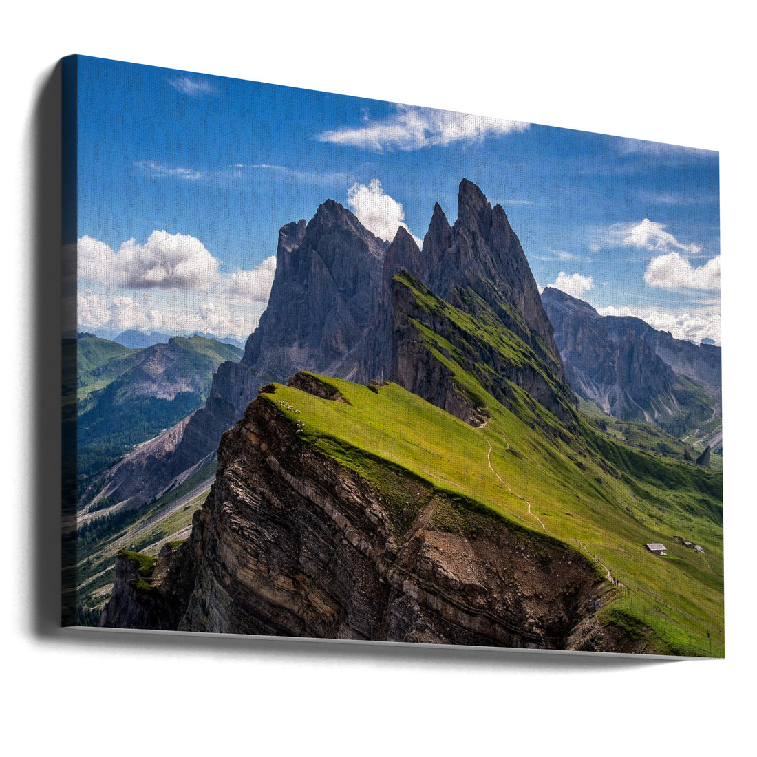 On The Edge by Ales Krivec | Alpine Mountain Ridge, Large Canvas Wall Art Print | Artsy Earth