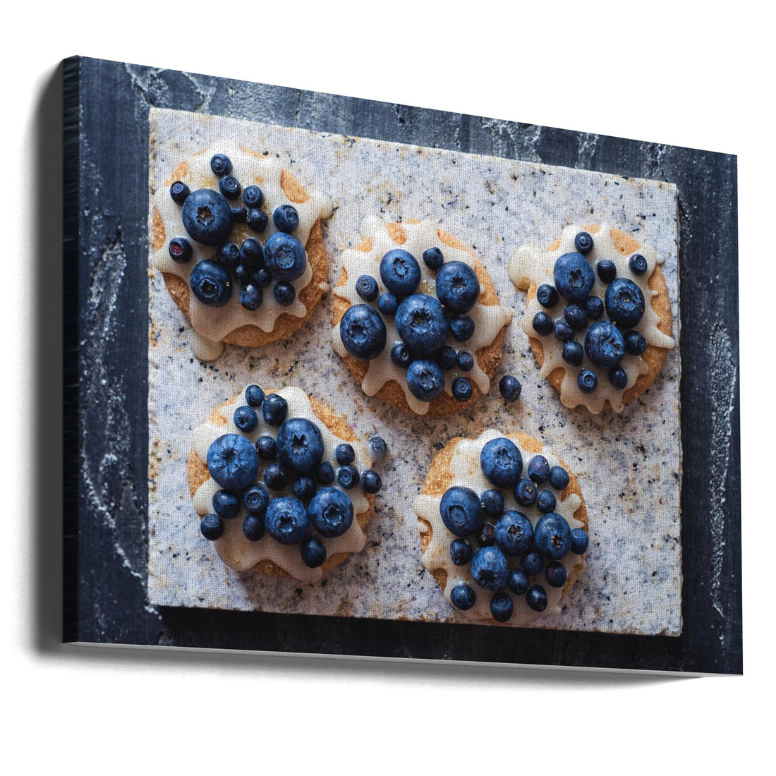 Blueberry Dessert by Aleksandrova Karina | Food Still Life, Large Canvas Wall Art Print | Artsy Earth